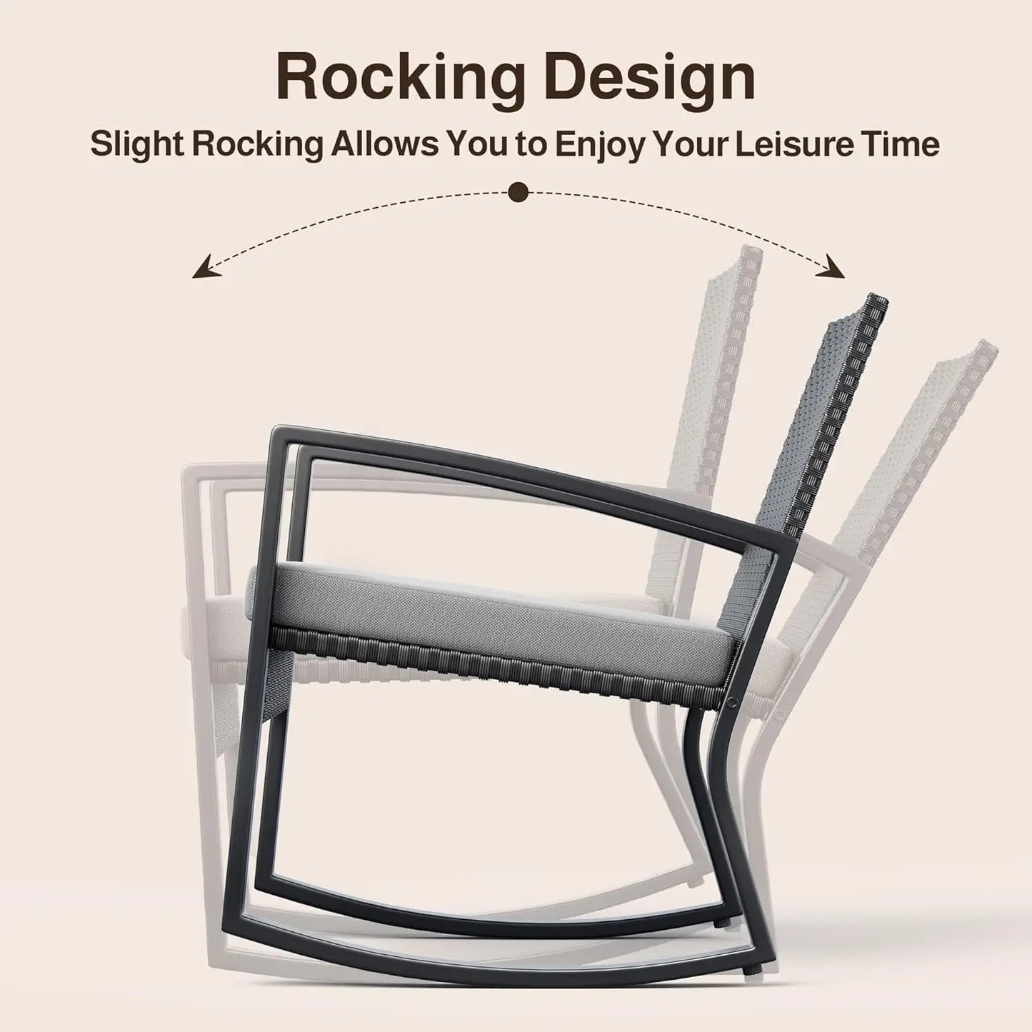 Guangbai Outdoor 4 Piece Wicker Patio Set With Glass Table