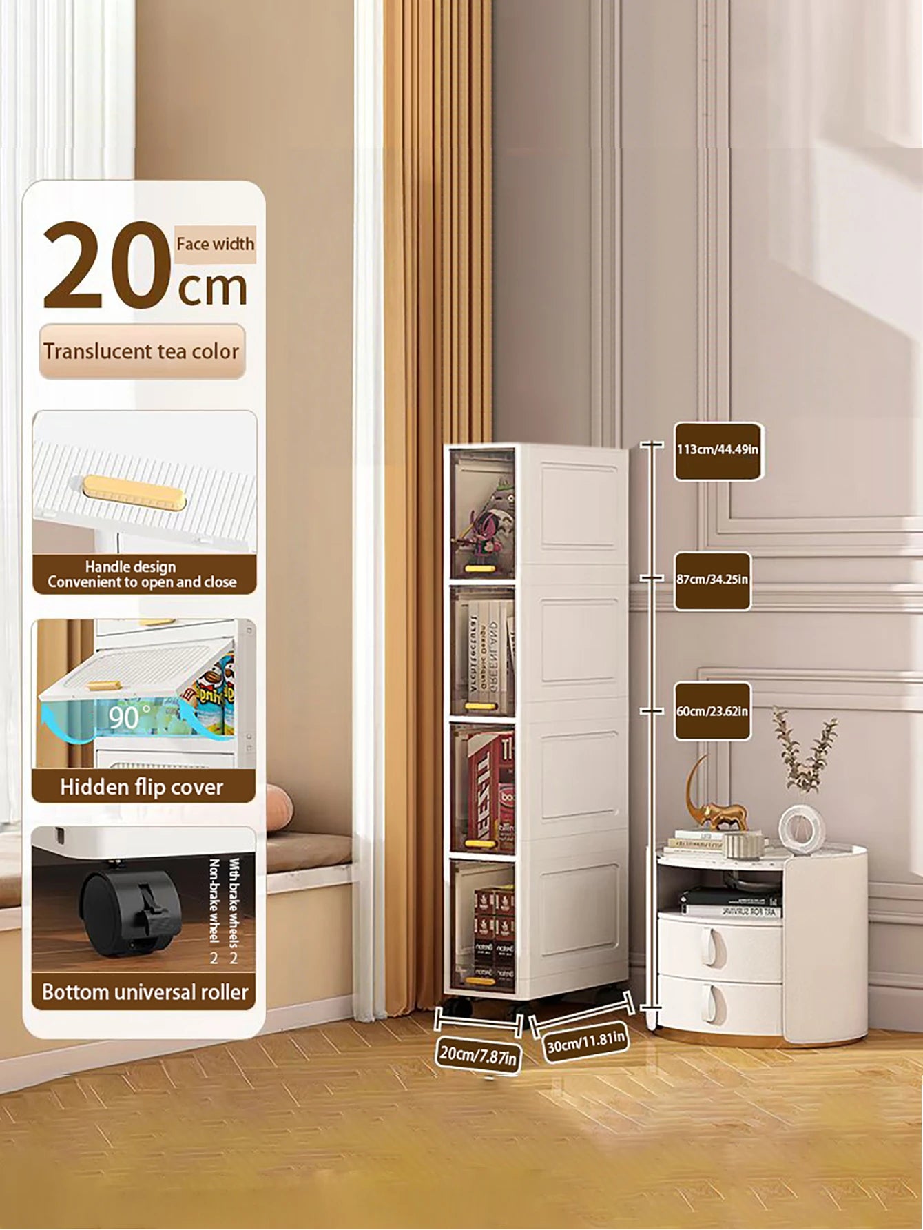 Space Saving Narrow Gap Kitchen And Bathroom Cabinet