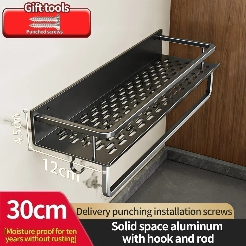Aluminum Kitchen Wall Mounted Spice Organizer and Storage Rack