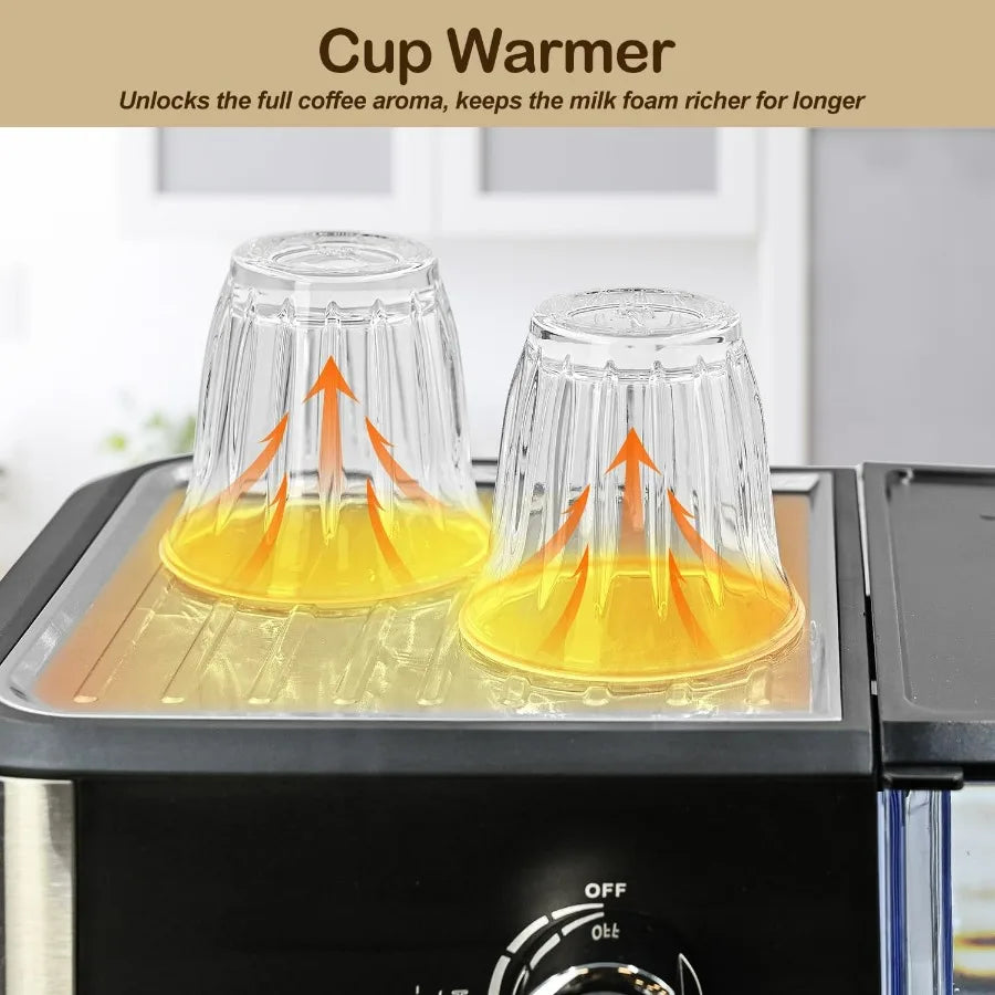SHXI Espresso Machine With Milk Frother 20 Bar For Cappuccino