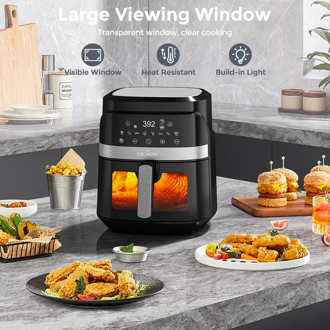 Sejoy 8in1 Air Fryer Oilless Cooker For Roasting Baking Dehydrating