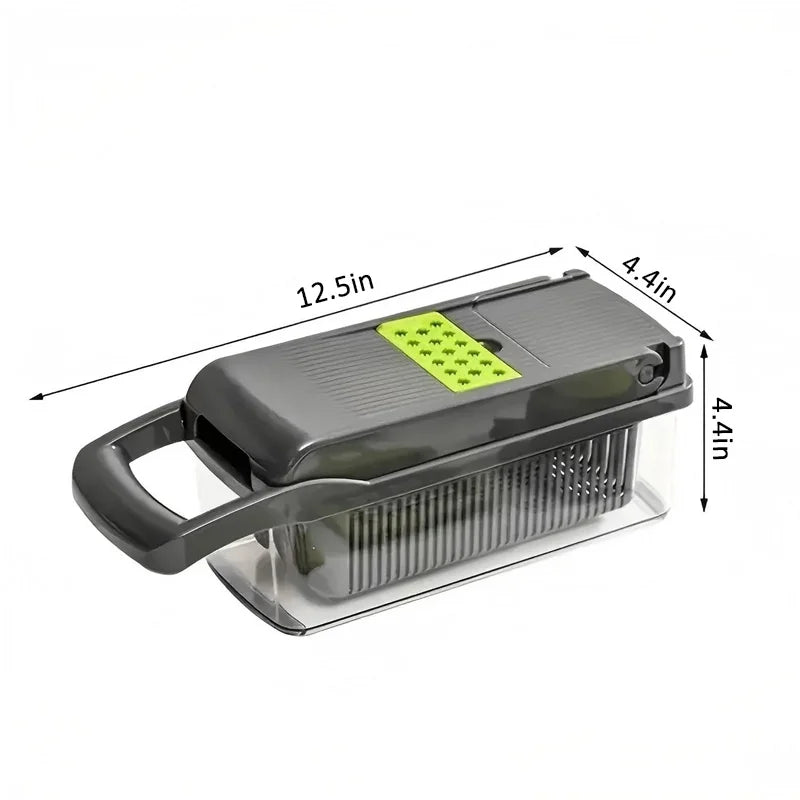 Advanced Vegetable Cutter With Wave Cut Pattern And Decorative Ridges