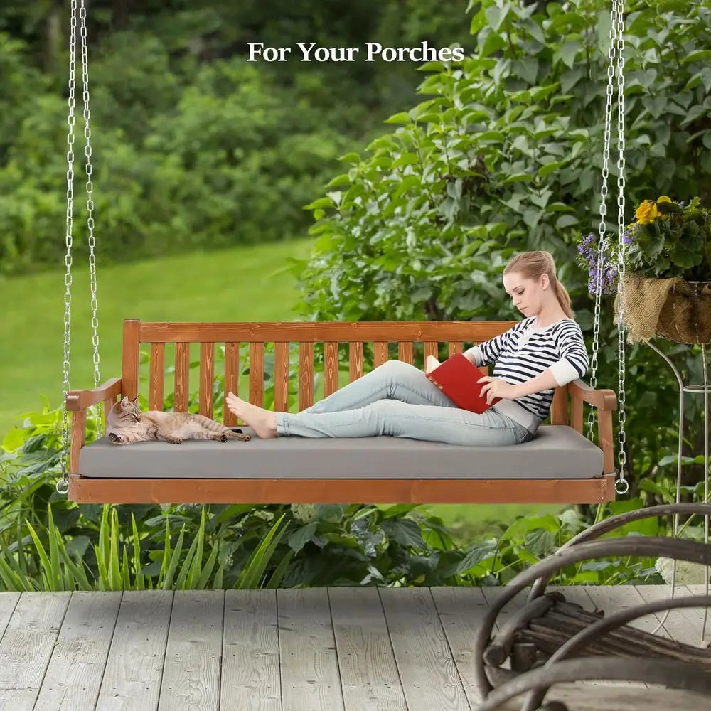 Outdoor Porch Swing Daybed With Cushions Patio Hanging Sofa Bench