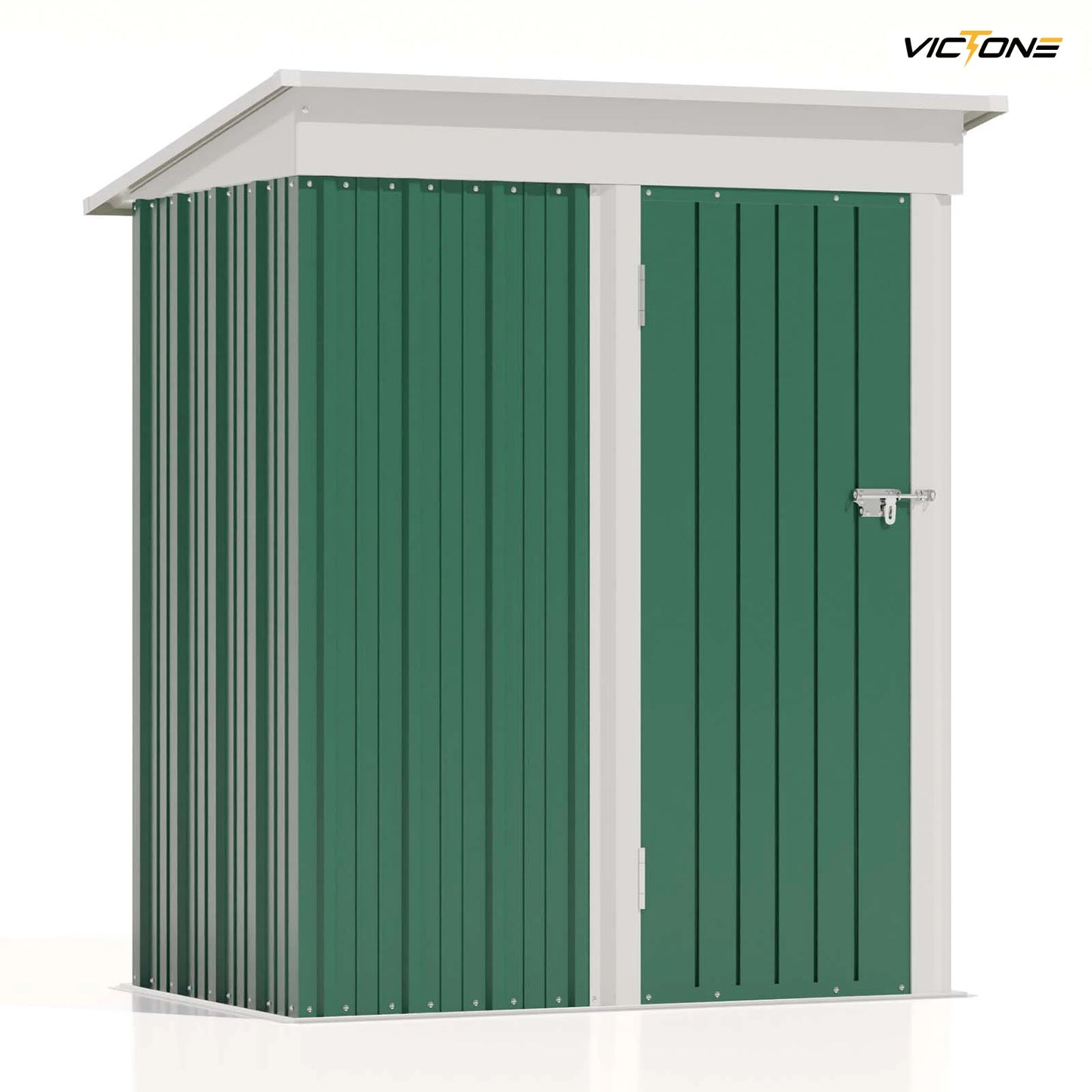 Victone Outdoor Storage Shed With Lockable Door And Sloping Roof