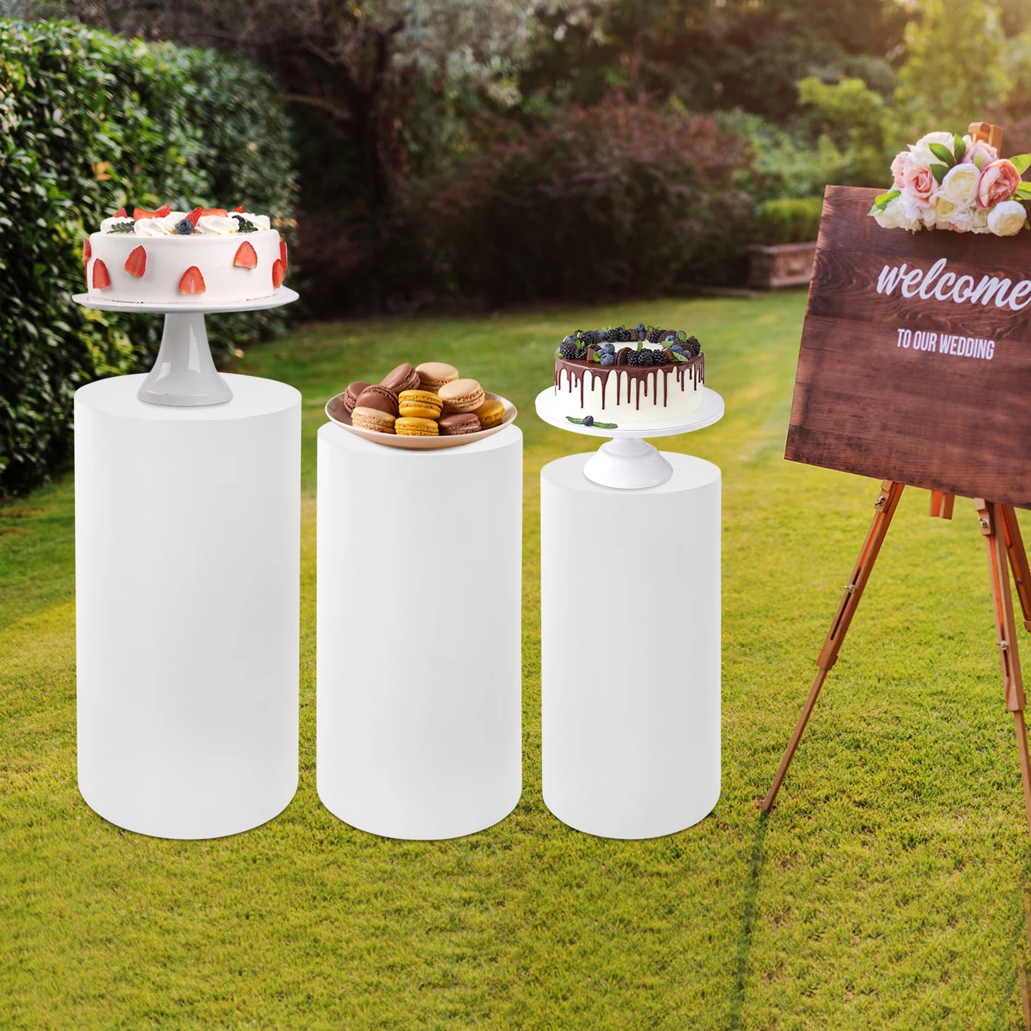 Three Piece Wedding Cylinder Stand Set for Centerpieces