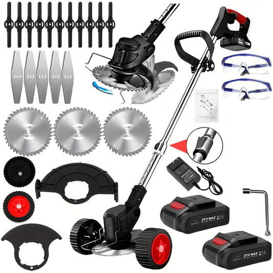 Cordless Lawn Trimmer Edger Mower Brush Cutter For Garden Yard