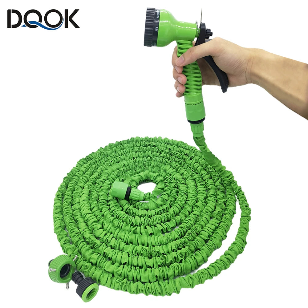 Expandable Garden Hose With 7 Pattern Spray Nozzle And Car Wash Sprayer