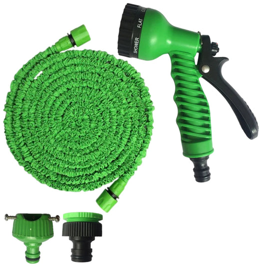 Expandable Garden Hose With 7 Pattern Spray Nozzle And Car Wash Sprayer
