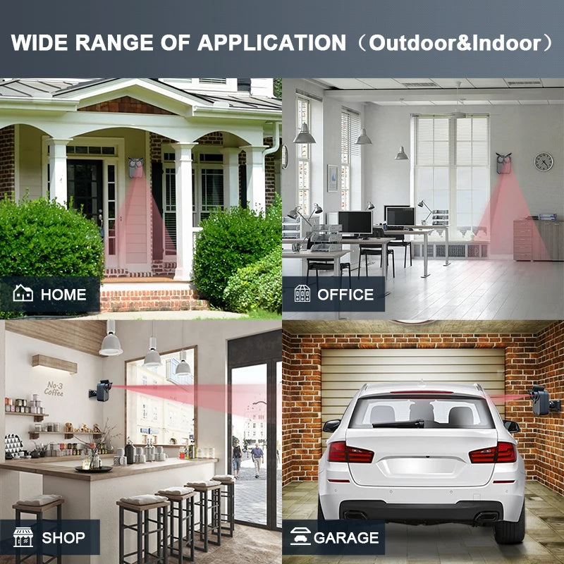 HTZSAFE Waterproof Wireless Driveway Security Alarm System