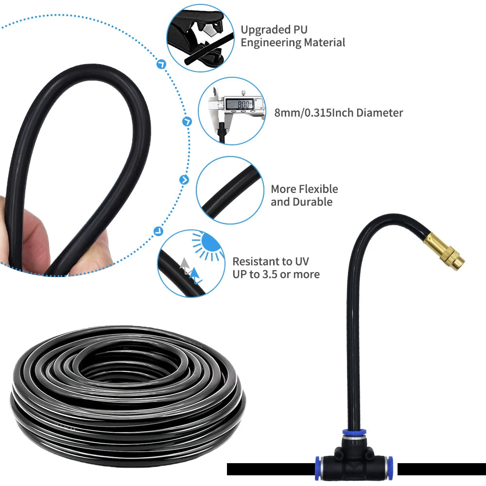 Irrigation Spray Nozzles Kit For Greenhouse Garden 360 Degree Adjustable