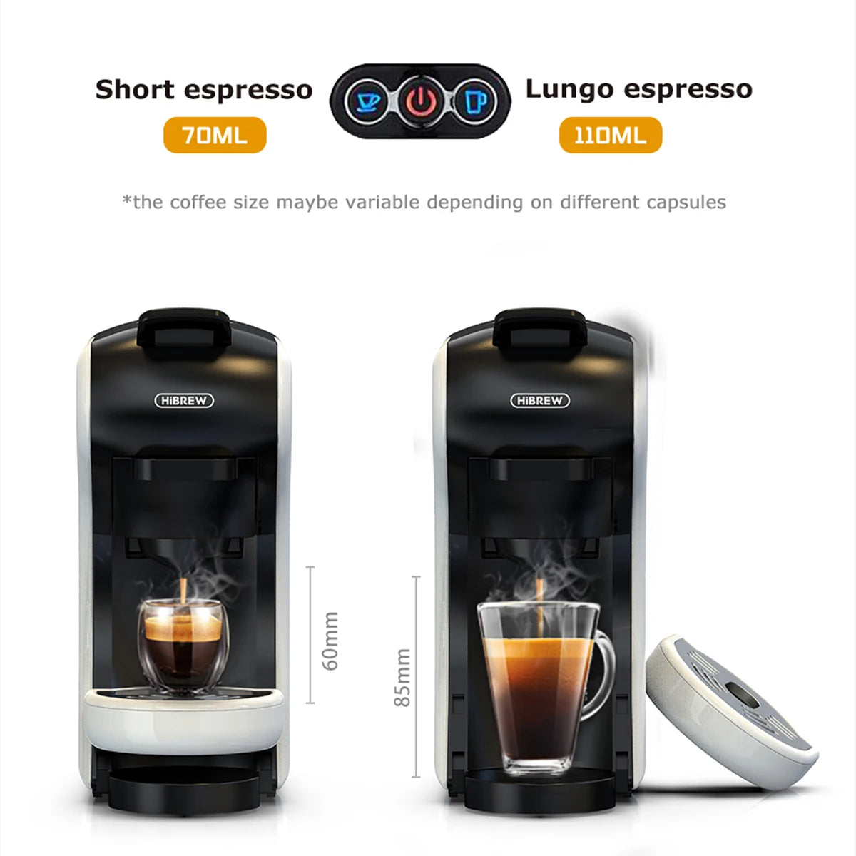 HiBREW 4 in 1 Capsule Coffee Maker With Milk Frother