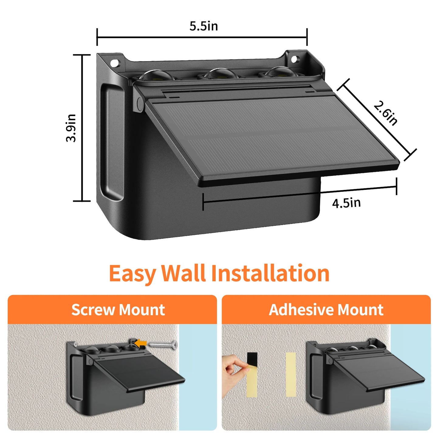 Intelamp IP65 Solar Wall Lights Two Pack With Remote
