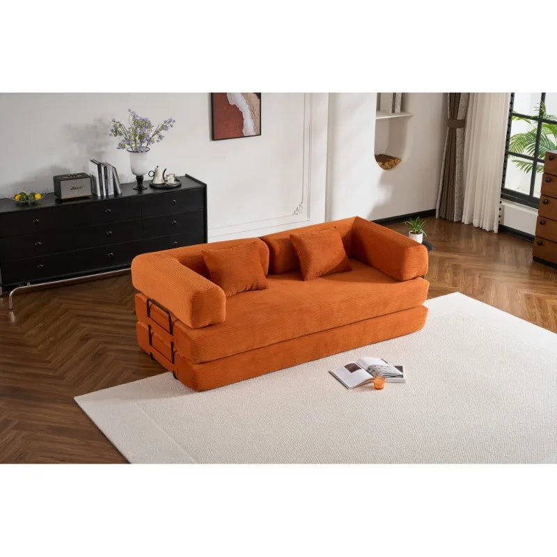 ANGDUO Modern Upholstered 3 Seater Sofa Bed