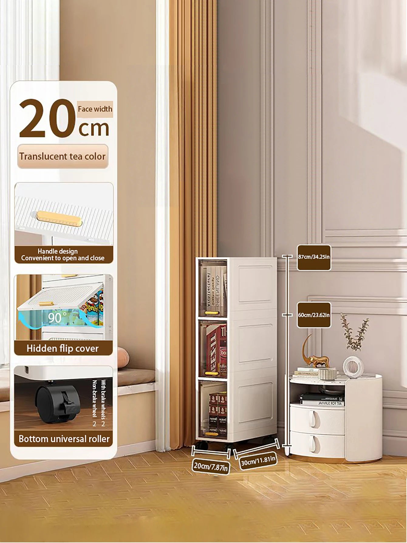 Space Saving Narrow Gap Kitchen And Bathroom Cabinet