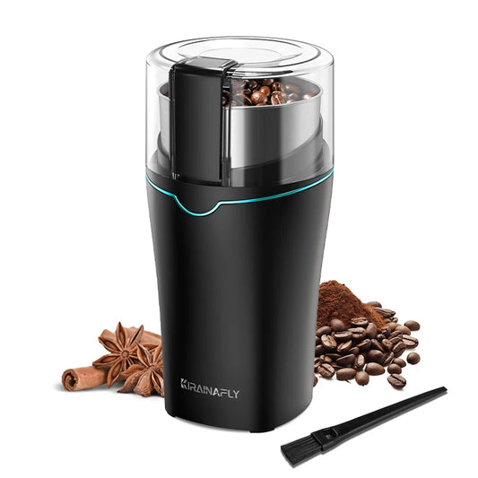 KIRAINAFLY Professional Coffee Grinder With Removable Stainless Cup 300W