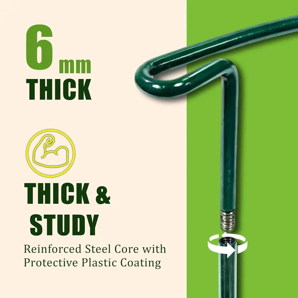 6-Pack Heavy Duty Interlinked Metal Plant Support Cages