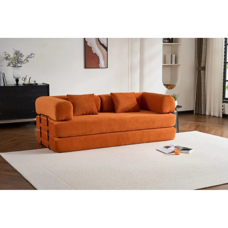 ANGDUO Modern Upholstered 3 Seater Sofa Bed
