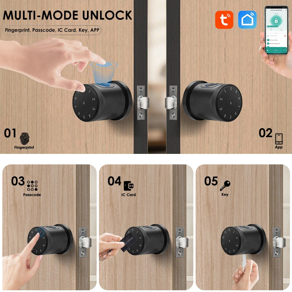 YFK Smart Life Door Lock Biometric Password Card Bluetooth Keyless Entry