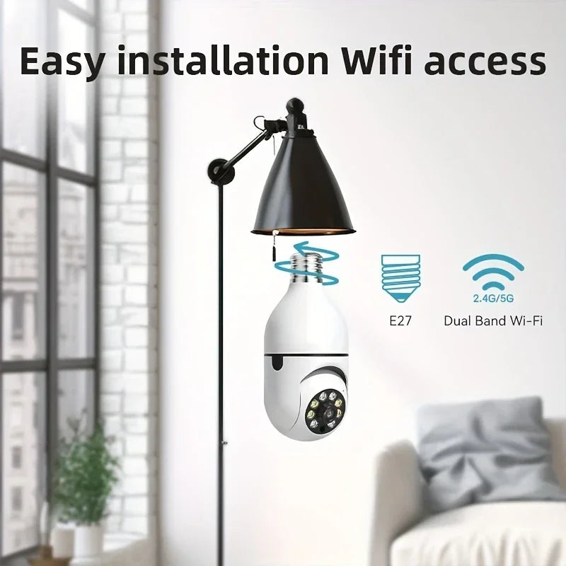 BoyKeep Outdoor Security Camera 5GHz WiFi 360 Degree E27 Socket