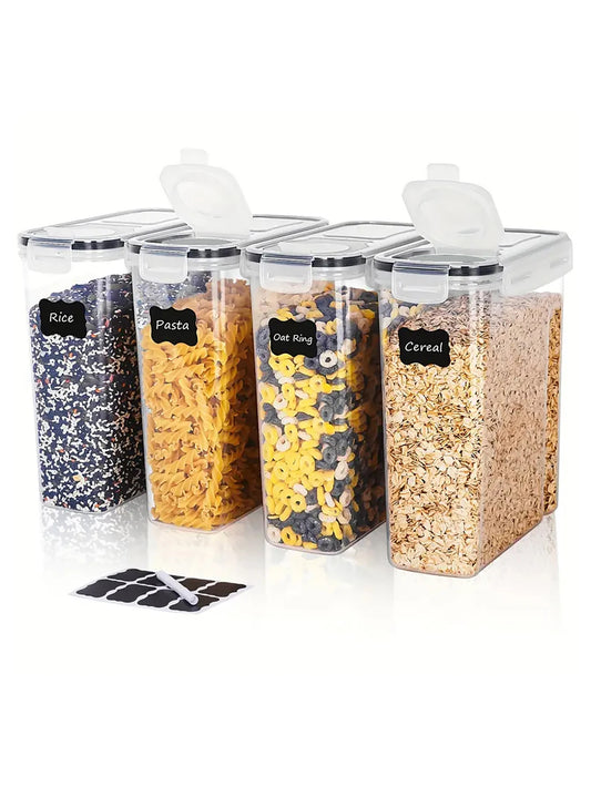 Airtight Food Storage Containers Set With Lids For Kitchen Pantry Organization
