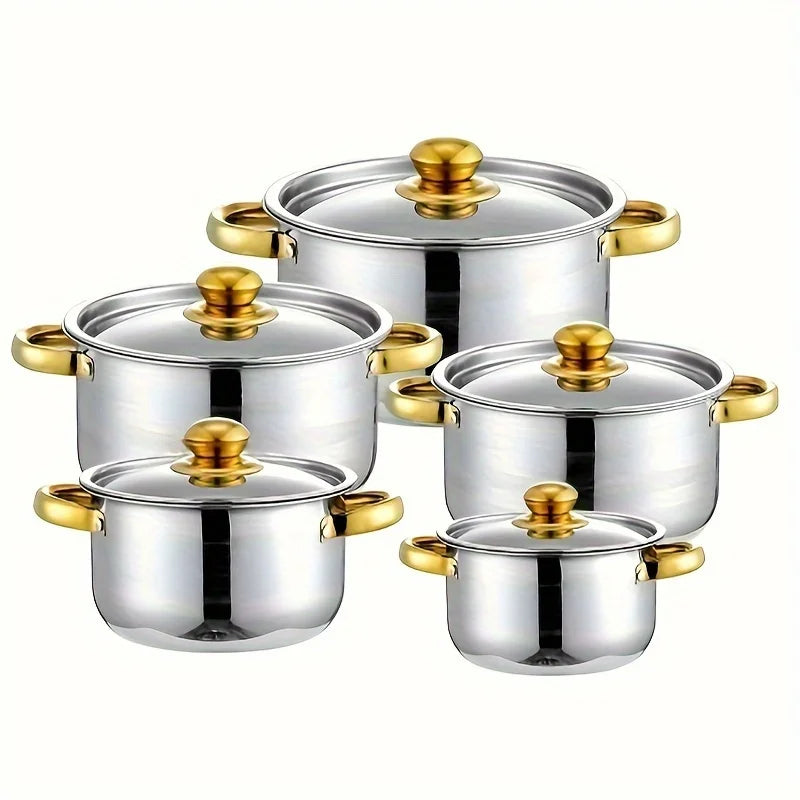 Stainless Steel Cookware Set Nonstick Easy Clean All Stoves