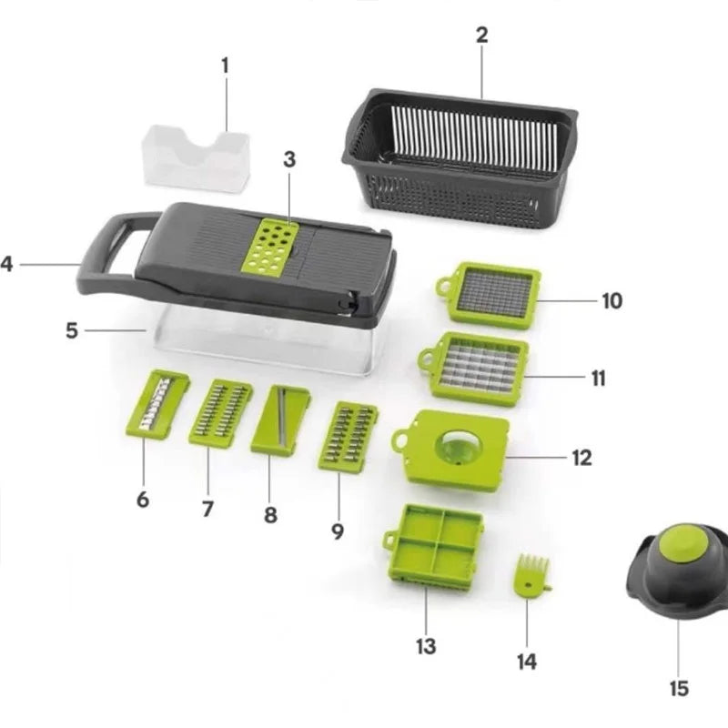 Advanced Vegetable Cutter With Wave Cut Pattern And Decorative Ridges
