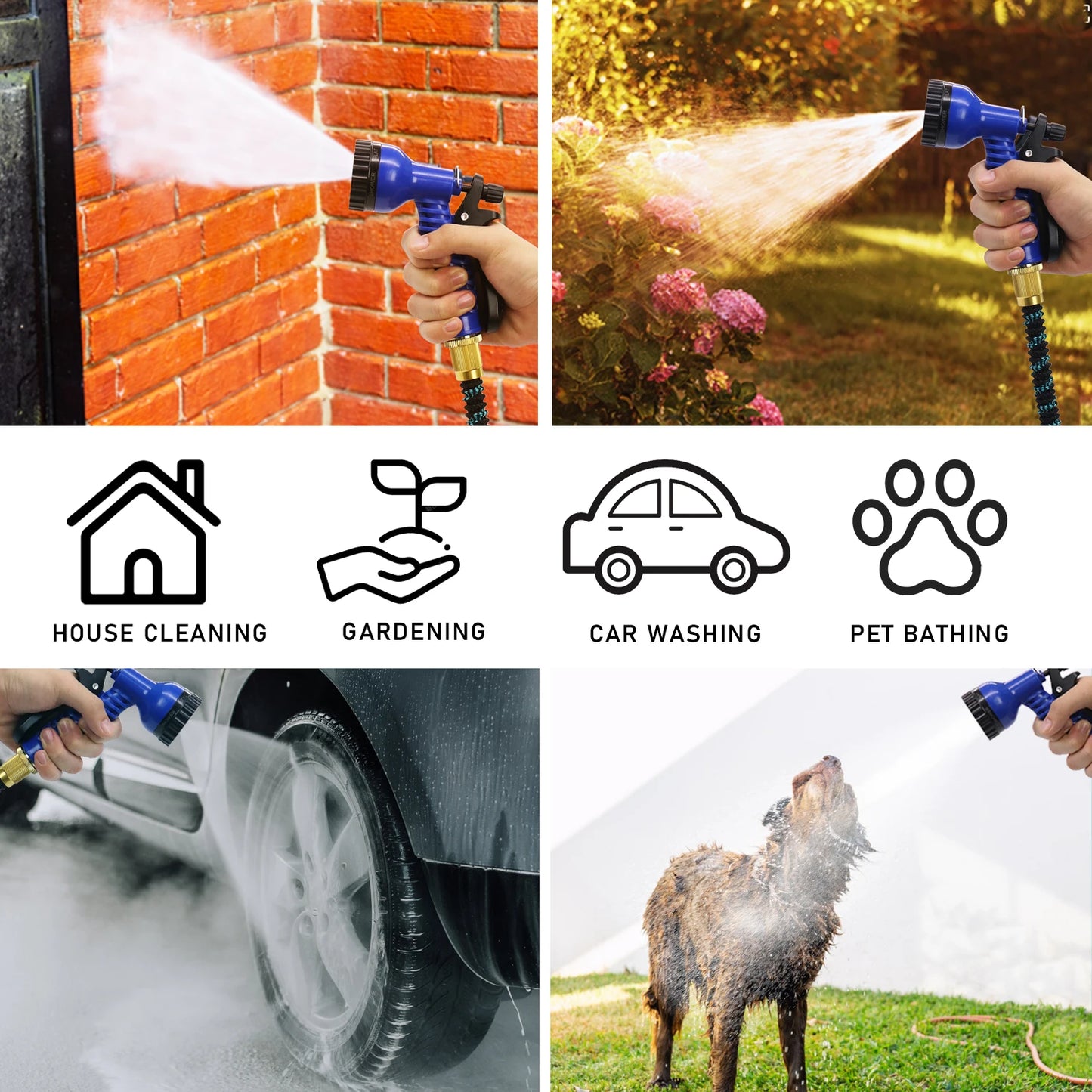 GardenJoy Expandable Garden Hose With 7 Function Nozzle
