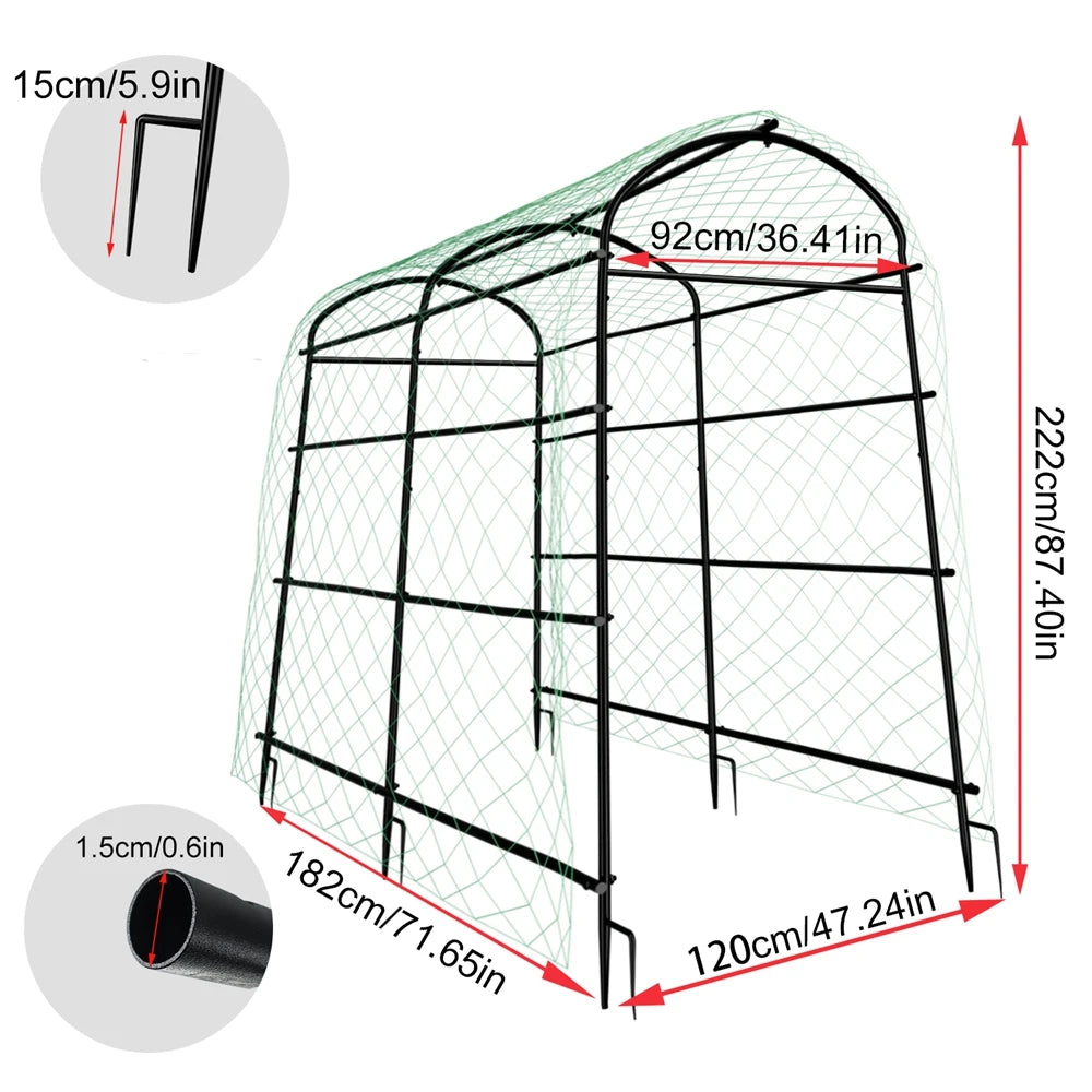 Wisfor U Shaped Metal Garden Trellis For Climbing Plants Vegetables