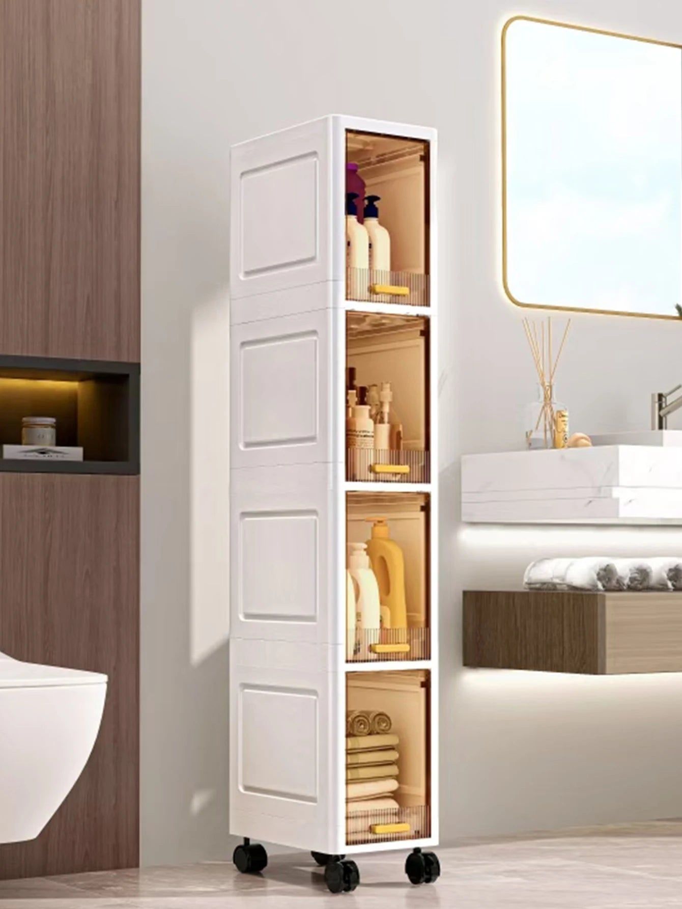 Space Saving Narrow Gap Kitchen And Bathroom Cabinet