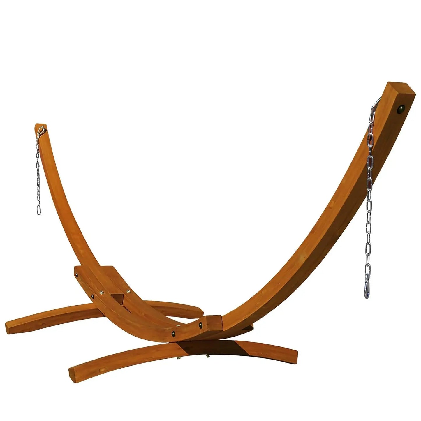 Outdoor Pine Wood Hammock Stand With Carabiners And Chains