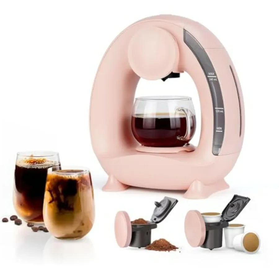 Iosn Pod And Grounds 2in1 Single Serve Coffee Maker KCup