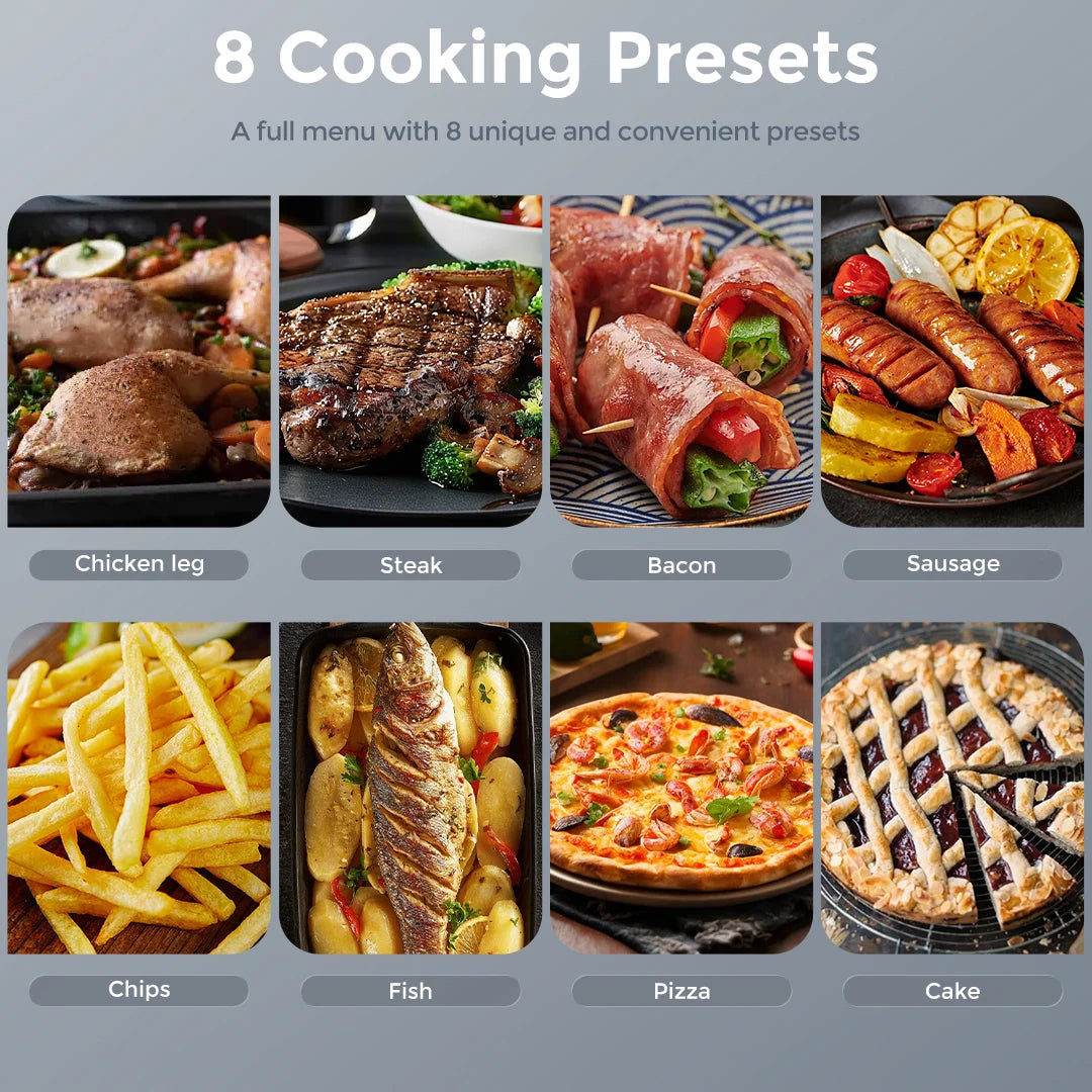 Sejoy 8in1 Air Fryer Oilless Cooker For Roasting Baking Dehydrating