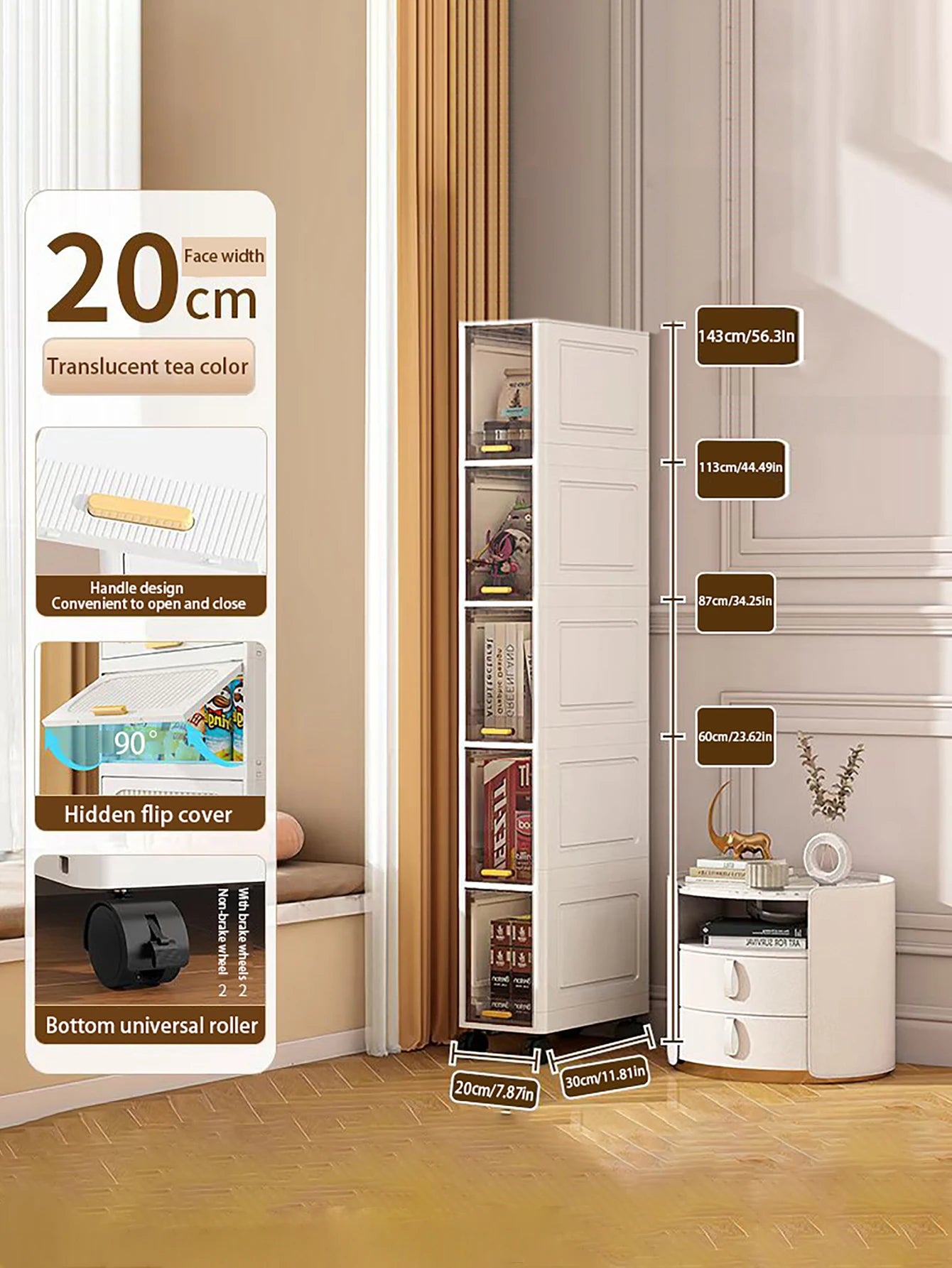 Space Saving Narrow Gap Kitchen And Bathroom Cabinet
