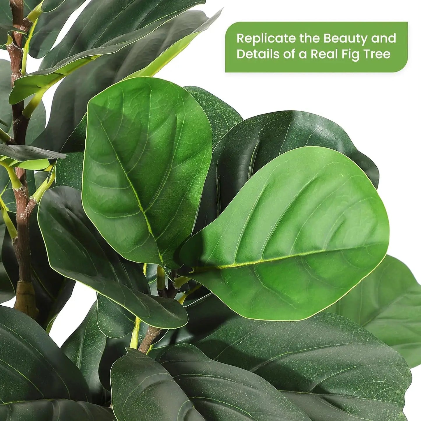 HiMISS Fiddleleaf Fig Tree In Pot For Home Decorative Display