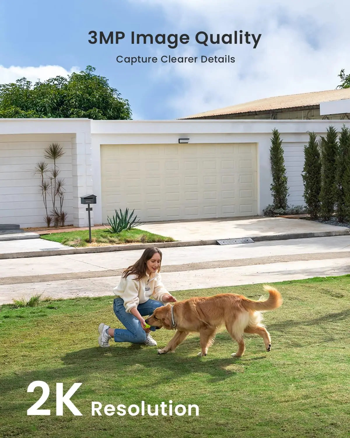 IEGEEK 2K Wireless Outdoor Security Camera With Night Vision WiFi
