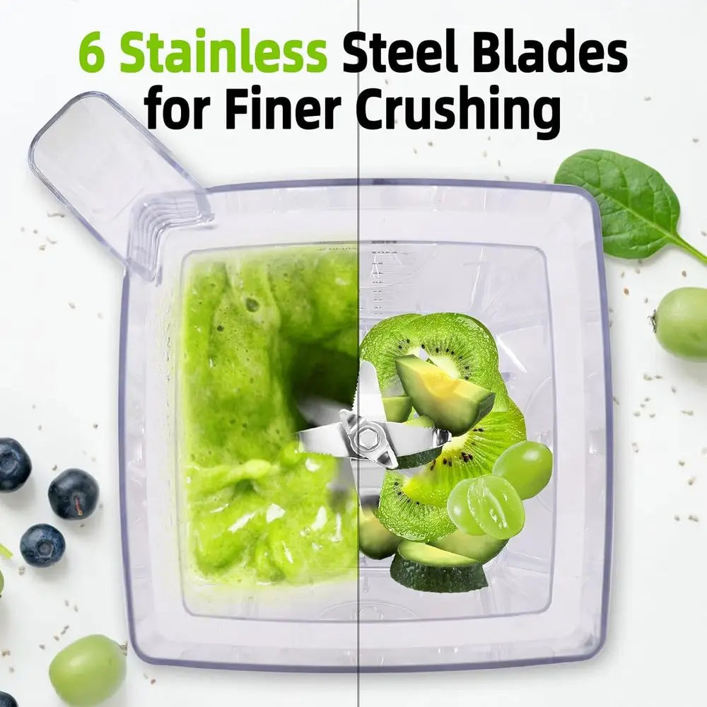 XMSJ 1800W Peak Blender With BPA Free Pitcher Auto Cleaning