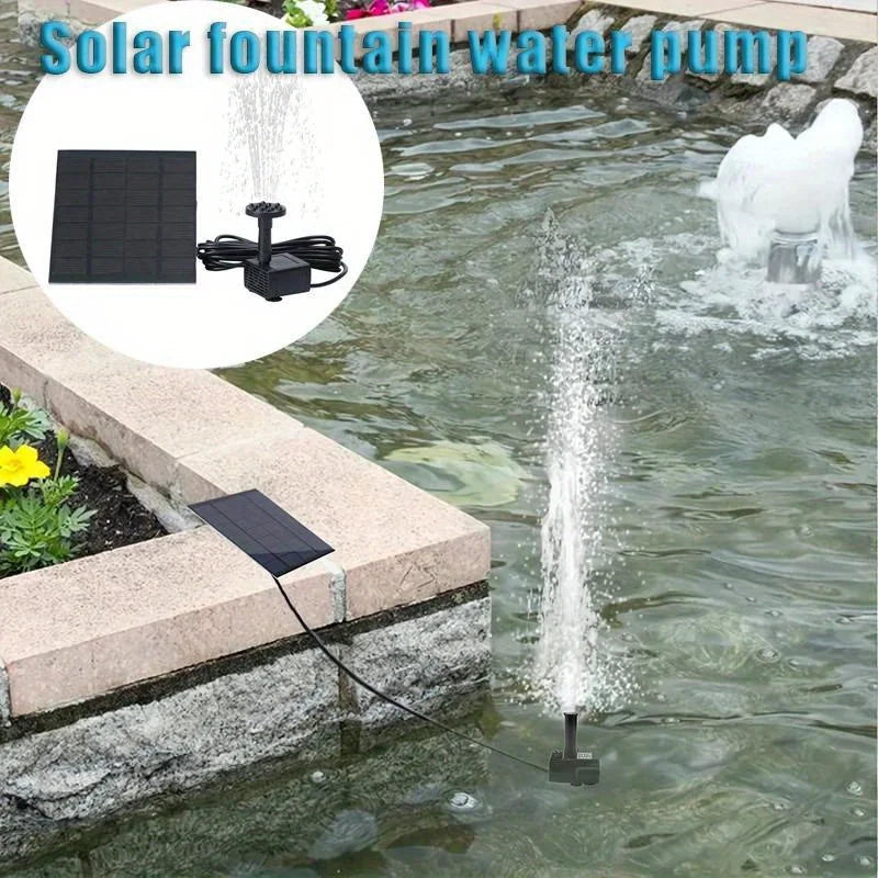 Solar Fountain With Six Nozzles Floating Water Pump For Pond