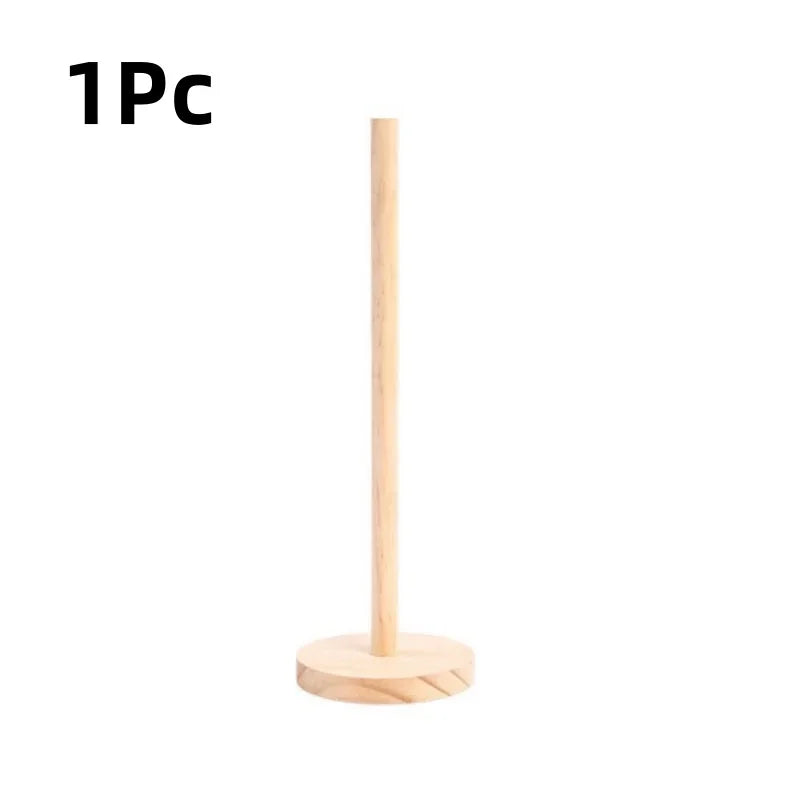 Bamboo Paper Towel Holder Wooden Dispenser For Countertop Organization