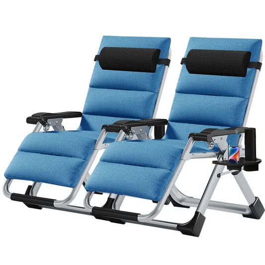 YTYIN Padded Zero Gravity Chair With Cup Holder Folding Lounge