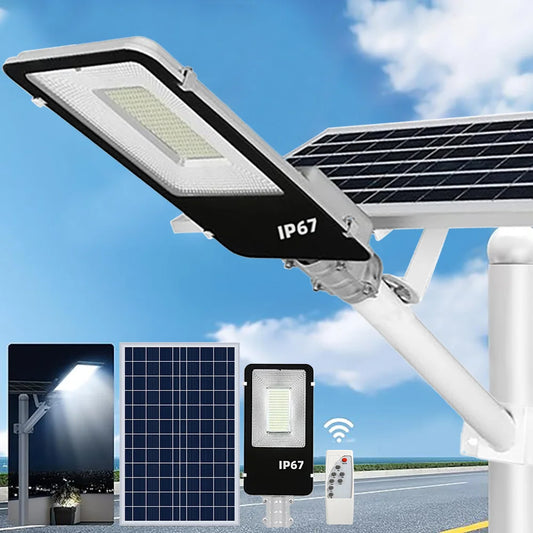 UMEXUS Solar High-Power 6500K LED Dusk-to-Dawn Street Light