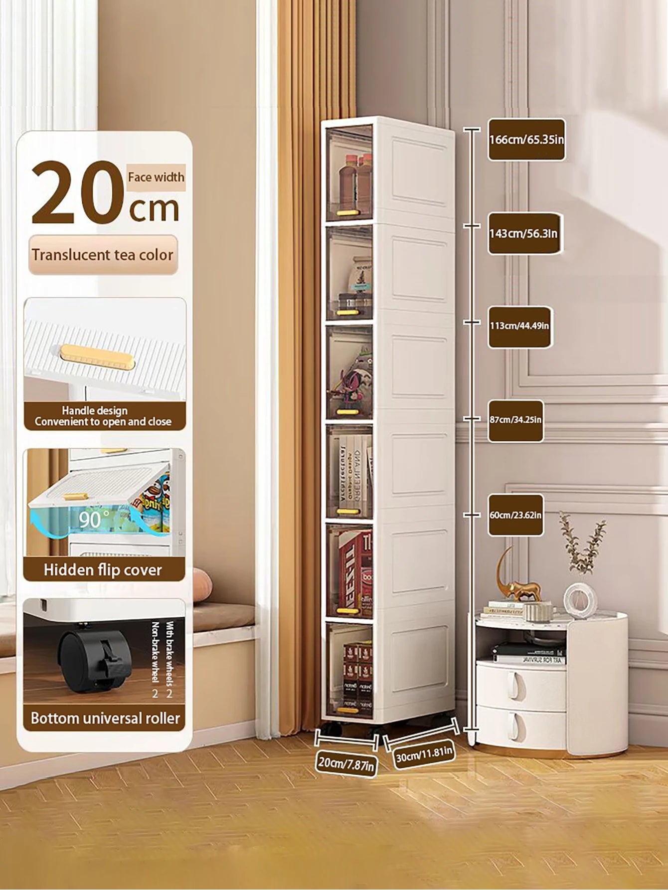 Space Saving Narrow Gap Kitchen And Bathroom Cabinet