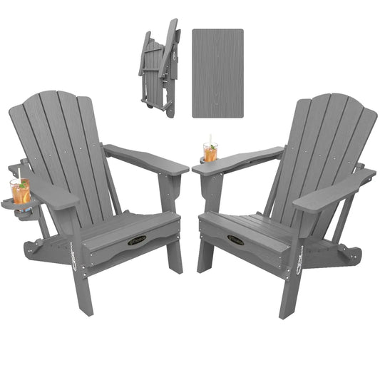 MOYU All-Weather Folding Adirondack Chairs Set Of 2