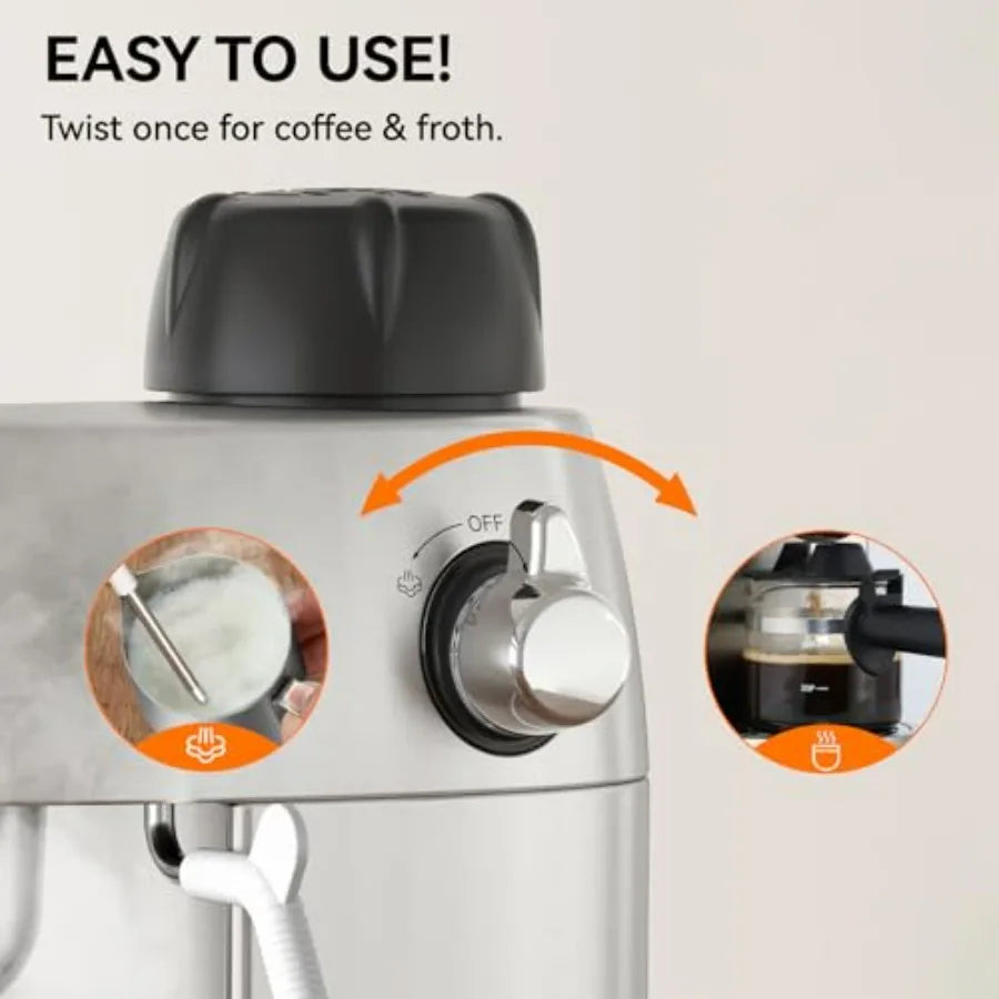 Iosn Espresso Cappuccino Machine With Milk Frother