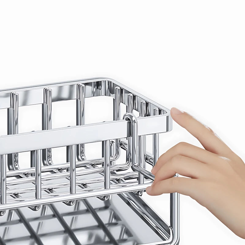 Stainless Steel Sink Organizer Drain Rack For Cleaning Supplies