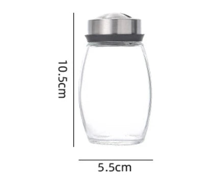 Glass Spice Jar Set With Rack For Salt Shakers Kitchen
