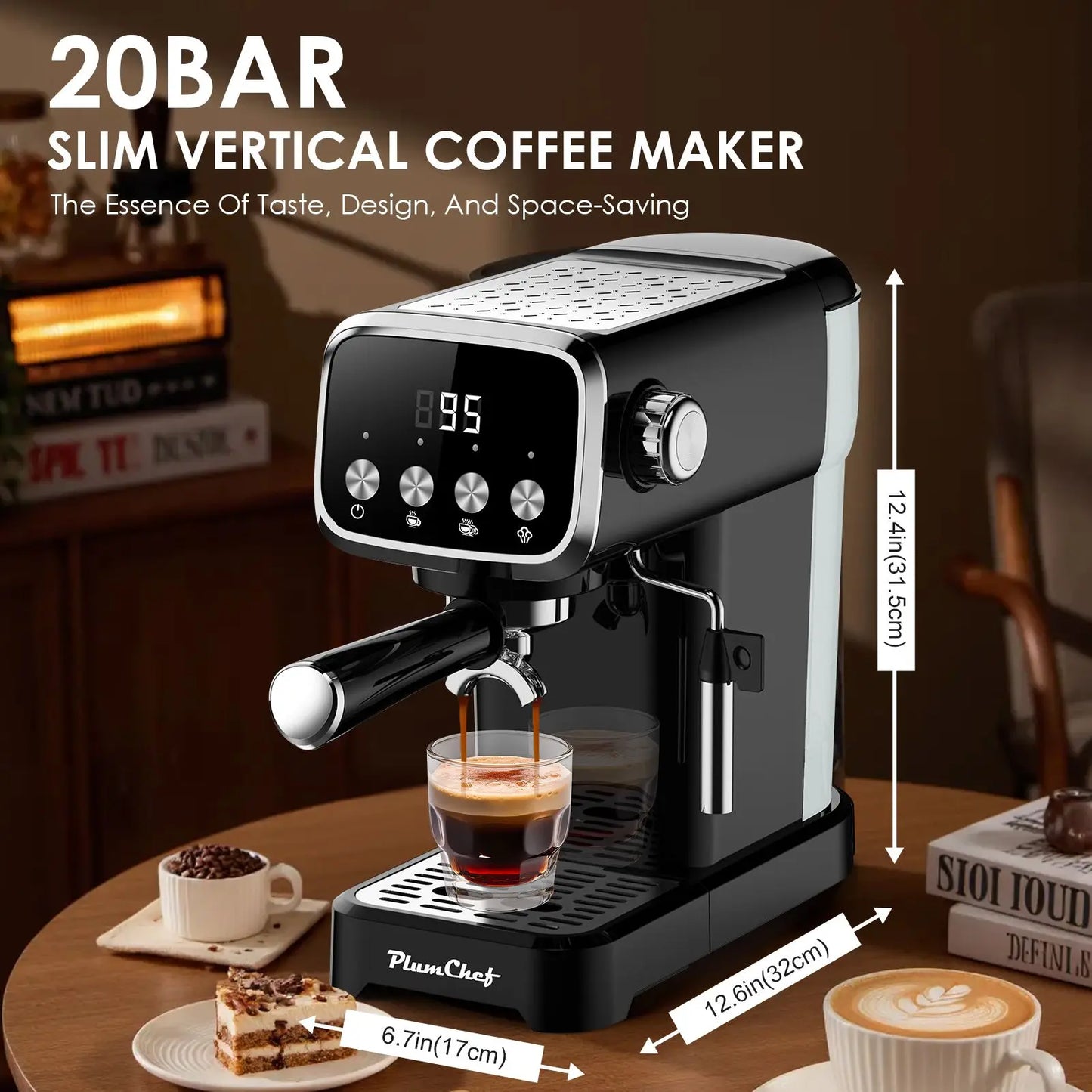 Chuban 20 Bar Semi Automatic Espresso Machine With Milk Frother
