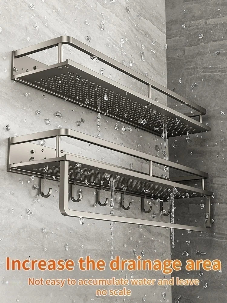 Aluminum Kitchen Wall Mounted Spice Organizer and Storage Rack