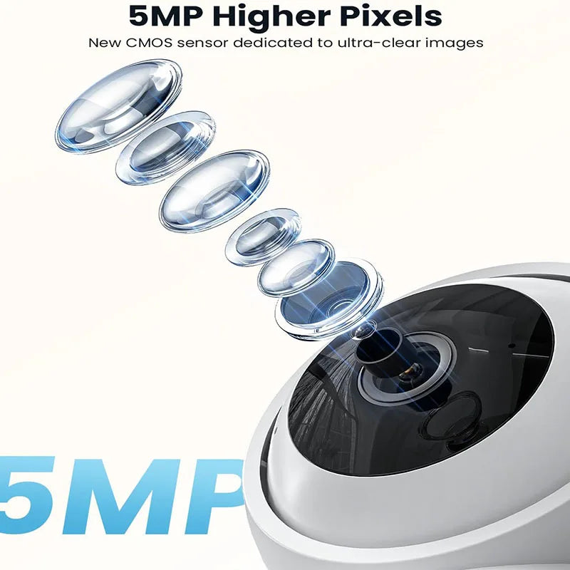 IEGEEK 5MP Indoor Security Camera With 360PTZ And Audio