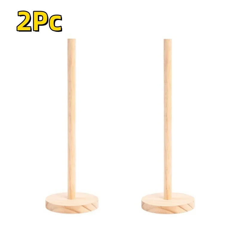 Bamboo Paper Towel Holder Wooden Dispenser For Countertop Organization