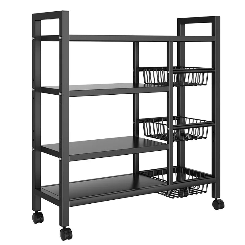 Four-Tier Space-Saving Metal Cabinet Storage Rack For Kitchen